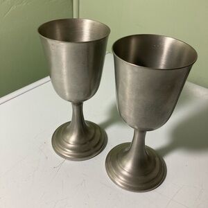 Elegant Silver Goblet Set